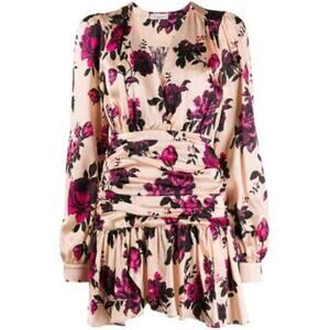 Laneus Silk Blend Floral Mini Dress